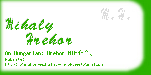 mihaly hrehor business card
